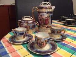 Pfeiffer porcelán kávés készlet antik