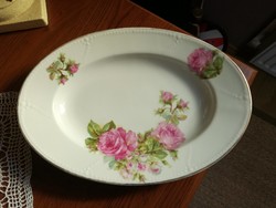 Antique Rose Pattern Serving Dish