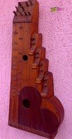 Egyedi készítésű antik midi citera, kis méretű tanuló hangszer gyerekek számára