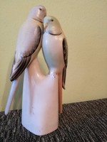 Hollóházi porcelán papagáj pár