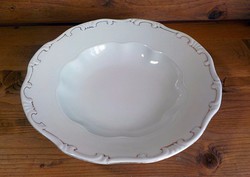 Régi Zsolnay tányér aranyozott fehér mélytányér 