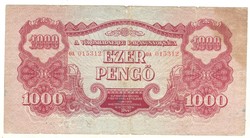 1000 pengő 1944 VH. Eredeti állapotban. 2.