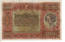 50000 korona 1923 