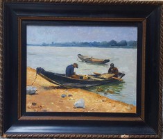 Mihálovits Miklós (1888-1960 )  Dunai halászok 