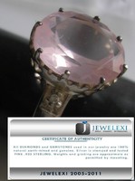 925 ezüst gyűrű 19/59,7 mm, rózsakvarc, gyémánt