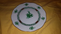 Herendi 516 1/2 Zöld Apponyi mintás süteményes tányér kiegészítésnek pótlásnak