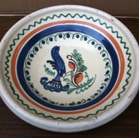 Hódmezővásárhelyi HMV Mónus Sándor (kék) madaras tányér