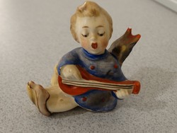 Nagyon régi Hummel figura: Az éneklő angyal kicsi gyertyatartóval
