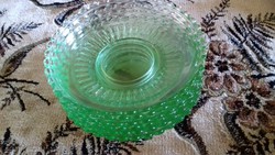Zöld üveg sutemenyes tányérok 15 cm atm 