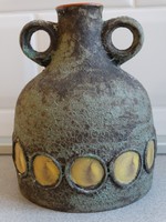 Retro német kerámia váza, Ceramano, Toscana, Hans Welling tervezése 1961