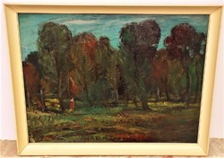 Gyula Gera (1915-1968) Landscape Oil Painting with Original Guarantee