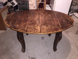 100 éves antik régi asztal kinyitható