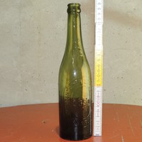 "Haggenmacher Sörgyárak R.T. Kőbánya-Budafok 0.35 L." világoszöld sörösüveg