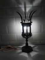 Antik öntöttvas asztali lámpa Olaszországból