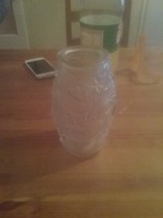 Üveg váza 25cm antik