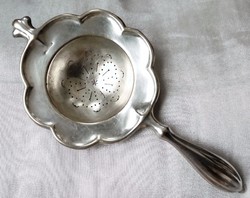 Antik ezüstözött teaszűrő, vagy cukorszóró