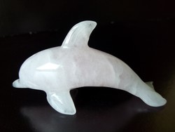 Rózsakvarc delfin 9 cm