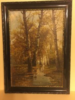 Mesterházy Dénes "Erdő" Olaj vászon festmény