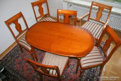 Warrings Salzburg étkezőasztal 6 szék ebből egy karosszék