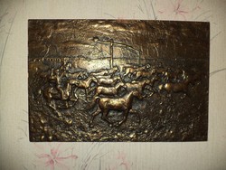 Kutas László (Hortobágy) bronz falikép
