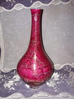 Hollóházi  lüszter  mázas  váza