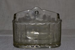 Nagy méretű vastag üveg fali fűszeres   ( DBZ 0095 )