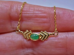 Szépséges antik smaragd  arany nyakék 3nap