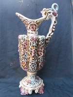 Karácsonyra!Antik Capodimonte 50cm-es karaffa,váza.Gyönyörű.Egyedi darab.