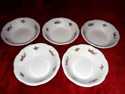 Zsolnay Szórt  virágos kompótos tányérok