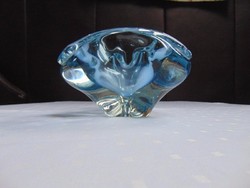 Gyönyörű, kék üveg asztali dísz  /  1262