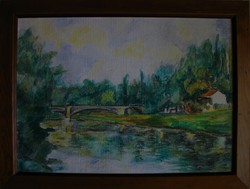 Moona - A folyónál CEZANNE festményének mestermásolata