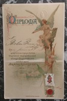 Diploma - Az ezredéves országos kiállítást látogatásával megtisztelte... - 1896 