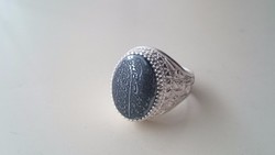 Ezüst Arab Keleti impozáns gyönyörű gyűrű vésett onix kővel 925 (IRAK) 
