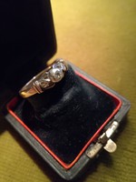 Antik gyémánt button gyűrű ca. 0,10ct