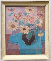 Laki Ida - Virágcsendélet 50x60 Féláron Jászberényi művész