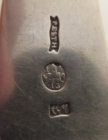 Antik 13 latos ezüst pesti evőkanál 1849-ből
