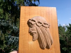 Carved Christ head