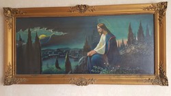 Nagyméretű olajfestmény - Krisztus az olajfák hegyén