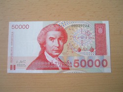 HORVÁTORSZÁG 50000 DINÁR 1993