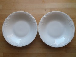 2 db Wawel lengyel fehér porcelán tányér mélytányér