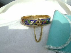 (Frey wille) style unique luxury piece, fire gilded fire enamel bracelet ....