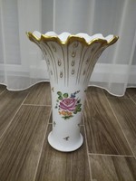 Herendi PBR mintás porcelán könnycsepp váza, 37 cm!