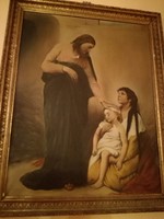  Jézus Krisztus beteg gyermeket gyógyít antik festmény