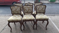 6 darab barokk szék