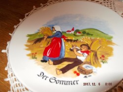 Csodaszép  nyári jelenetes német tányér