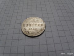 6 kreuzer, krajcár 1848 ezüst, F.J. 2,1 gramm (14)