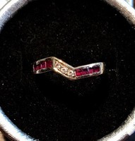 14K arany rubin gyűrű
