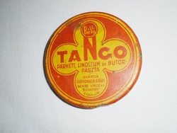 BéVé TANGO parkett butor linoleum paszta - fémdoboz pléh doboz tető - 1920-1940-es évek