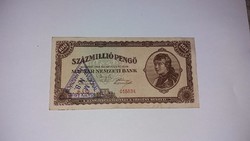 100 Millió Pengő 1946-os,Revizionál Igazolásul Felhasználva  , szép  bankjegy!