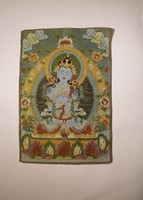 Tibeti thangka, faliszőttes, Tara Boddhisattva